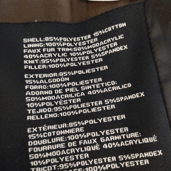 Guess Women's Olive Green Parka Coat Faux Fur Removable Hood Size Medium - Picture 16 of 16